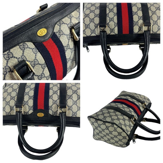 GUCCI Navy Blue Canvas Leather Accessory Collecti… - image 6