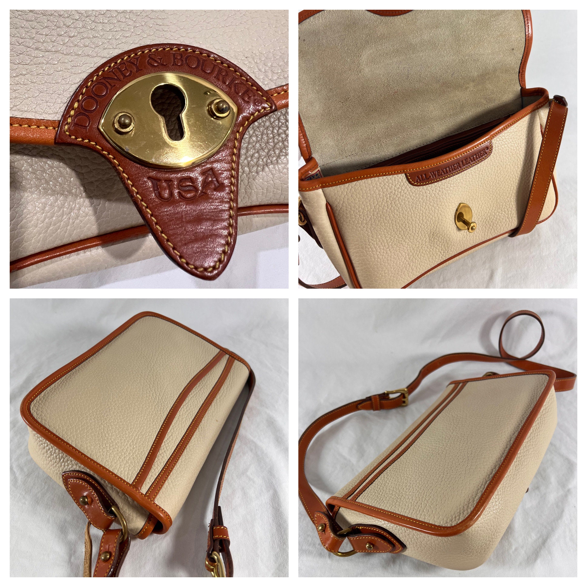 【美品】DOONEY&amp;BOURKE ショルダーバッグ　アイボリー　クロスボディ Pebble Grain Small Zip Crossbody – ILoveDooney