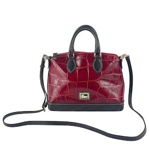 DOONEY & BOURKE Authentic Red and Brown Leather Crossbody Bag