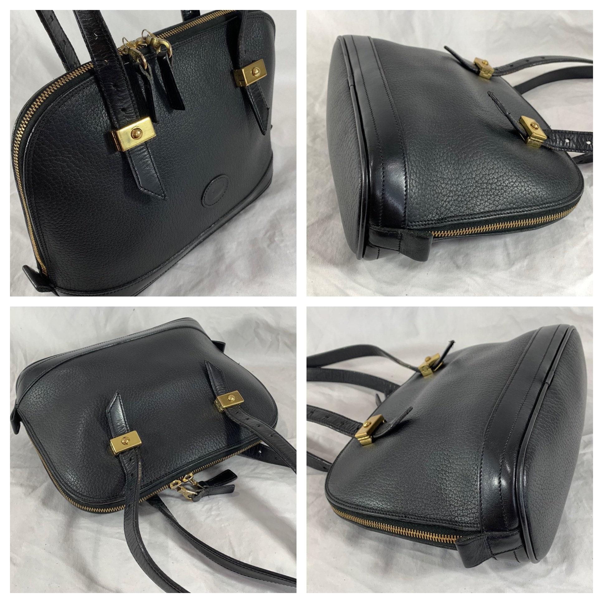 DOONEY and BOURKE Authentic Vintage Black Leather Tote Satchel | Etsy