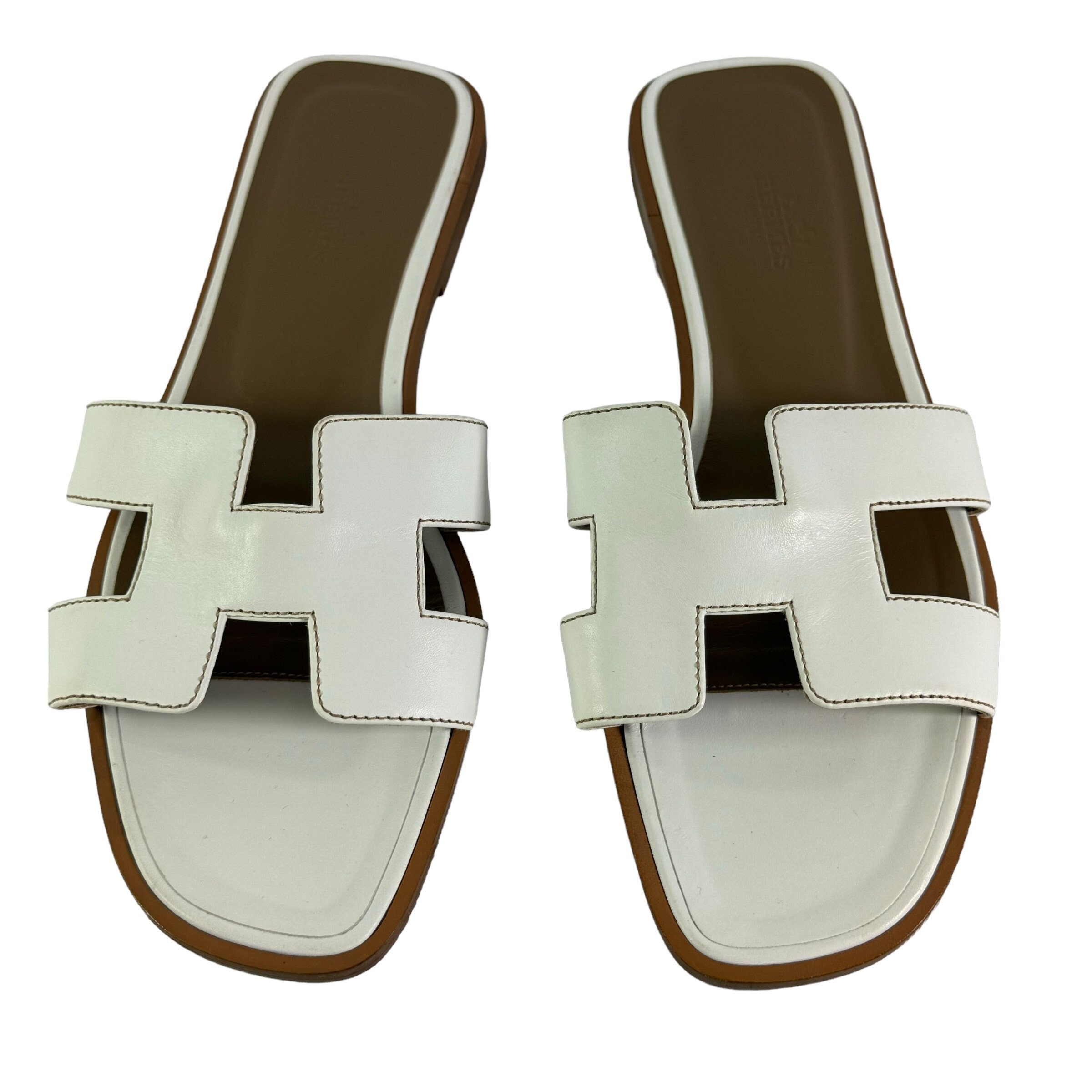 White Hermes Sandals Etsy UK