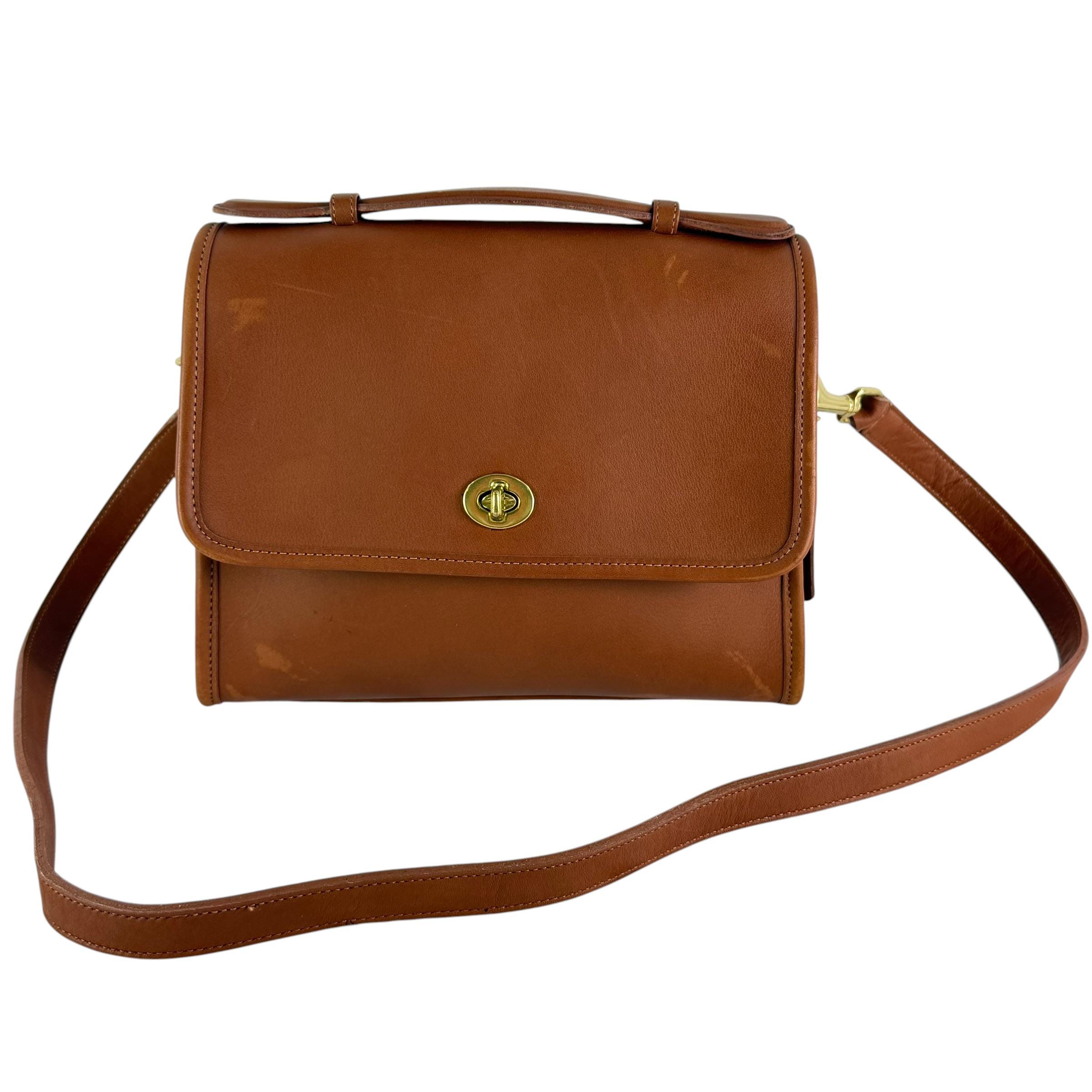 バッグ vintage coach court bag 9870 british tan COACH Court Vintage British Tan Leather 9870 Made in the United