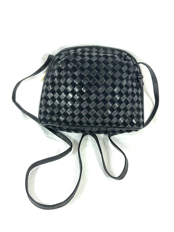 BOTTEGA VENETA Umhangetasche Black Lizard Wildleder gewebte Nodini Intrecciato Crossbody Bag Etsy