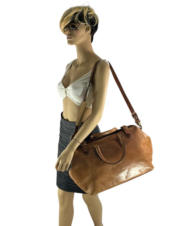 HOLLAND BROTHERS Tan Leather Travel Doctor Duffle… - image 10