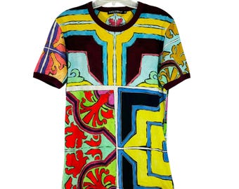 希少 イタリア製 DOLCE&GABBANA 刺繍 ラナ・ヴァージン ウール100