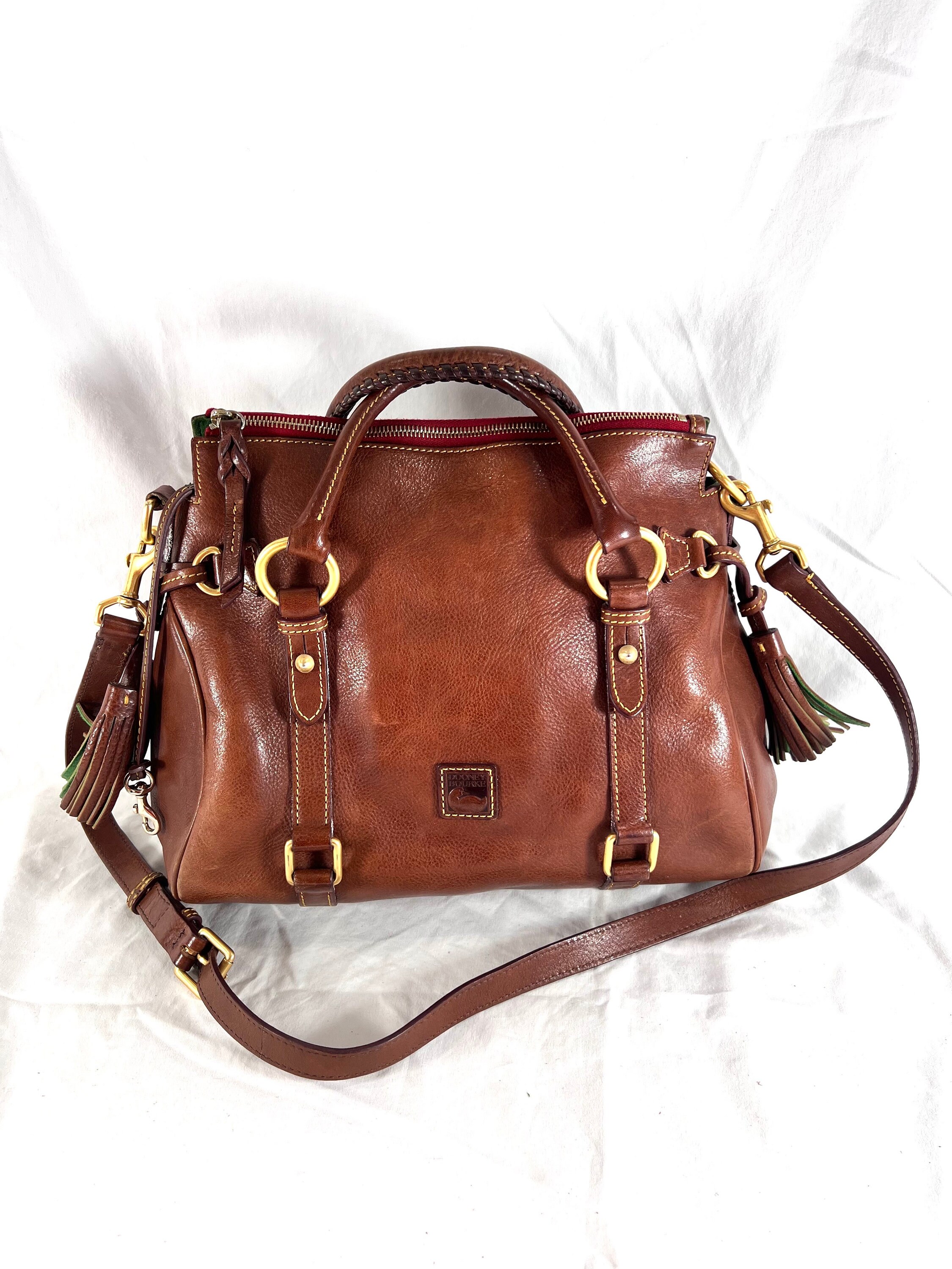 Dooney and Bourke Genuine Florentine Vacchetta Leather Double