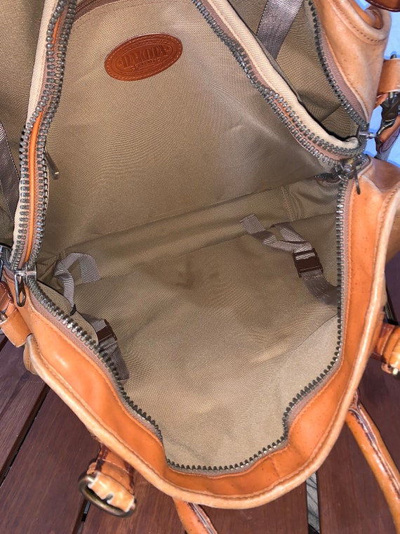 Worn Patinatan Leather Duffle Bag 
