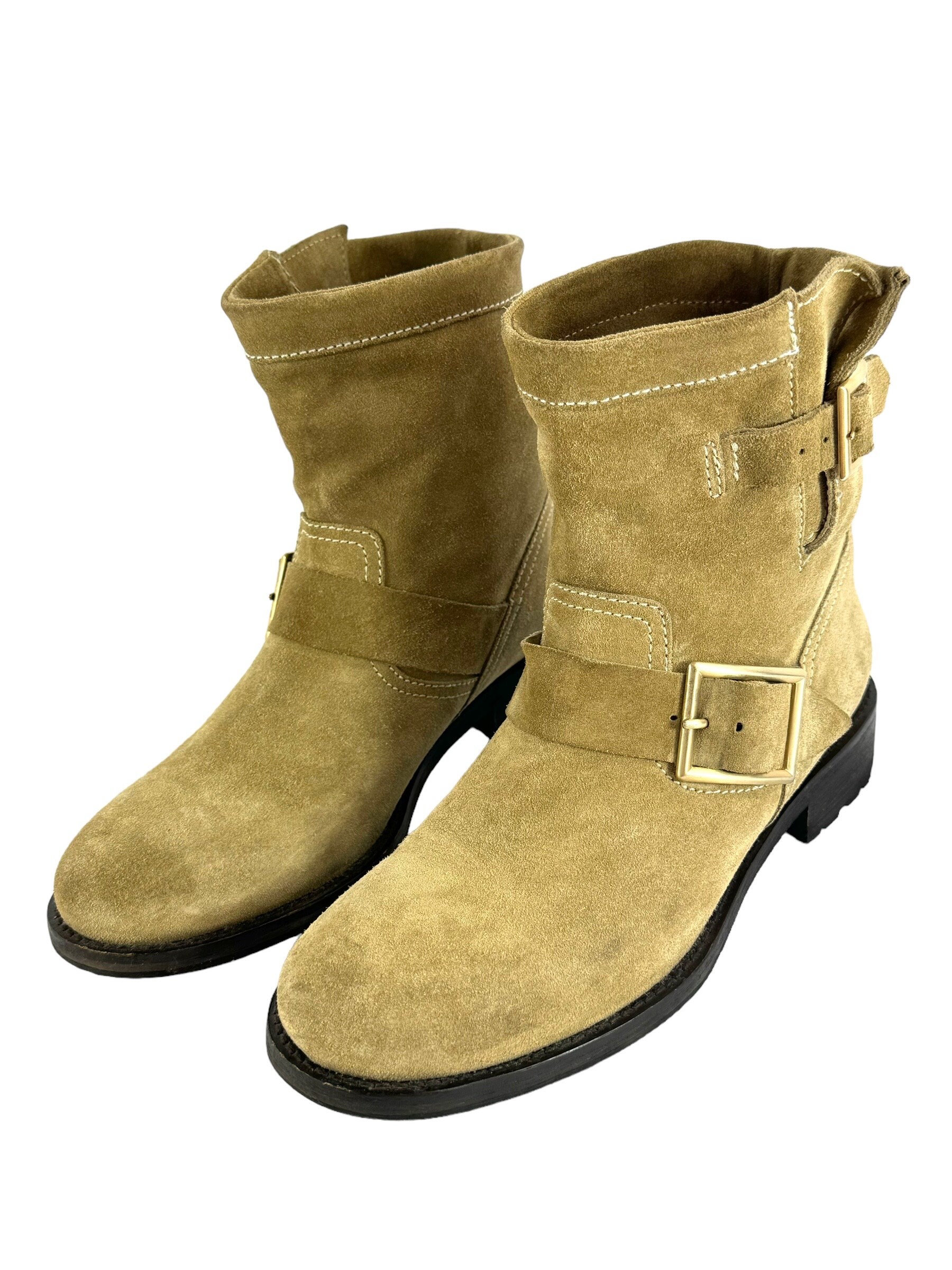 Jimmy Choo Boots 8.5 Beige/Tan Jimmy Choo - Rydea 100 leather knee-high boots Jimmy Choo main image 2