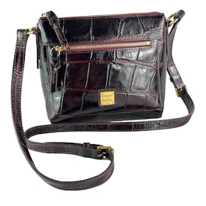 DOONEY & BOURKE Authentic Brown Leather Crossbody Shoulder Bag