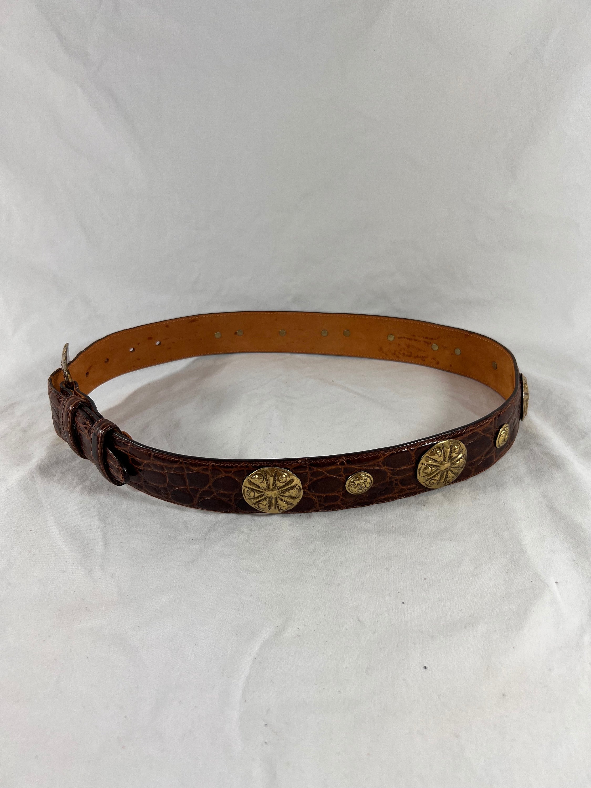 Sensational VTG  Belt, Saks Fifth Avenue - Italy Saks 5th Avenue Blue Karung Textured Leather Belt - 27 | eBay main image 3