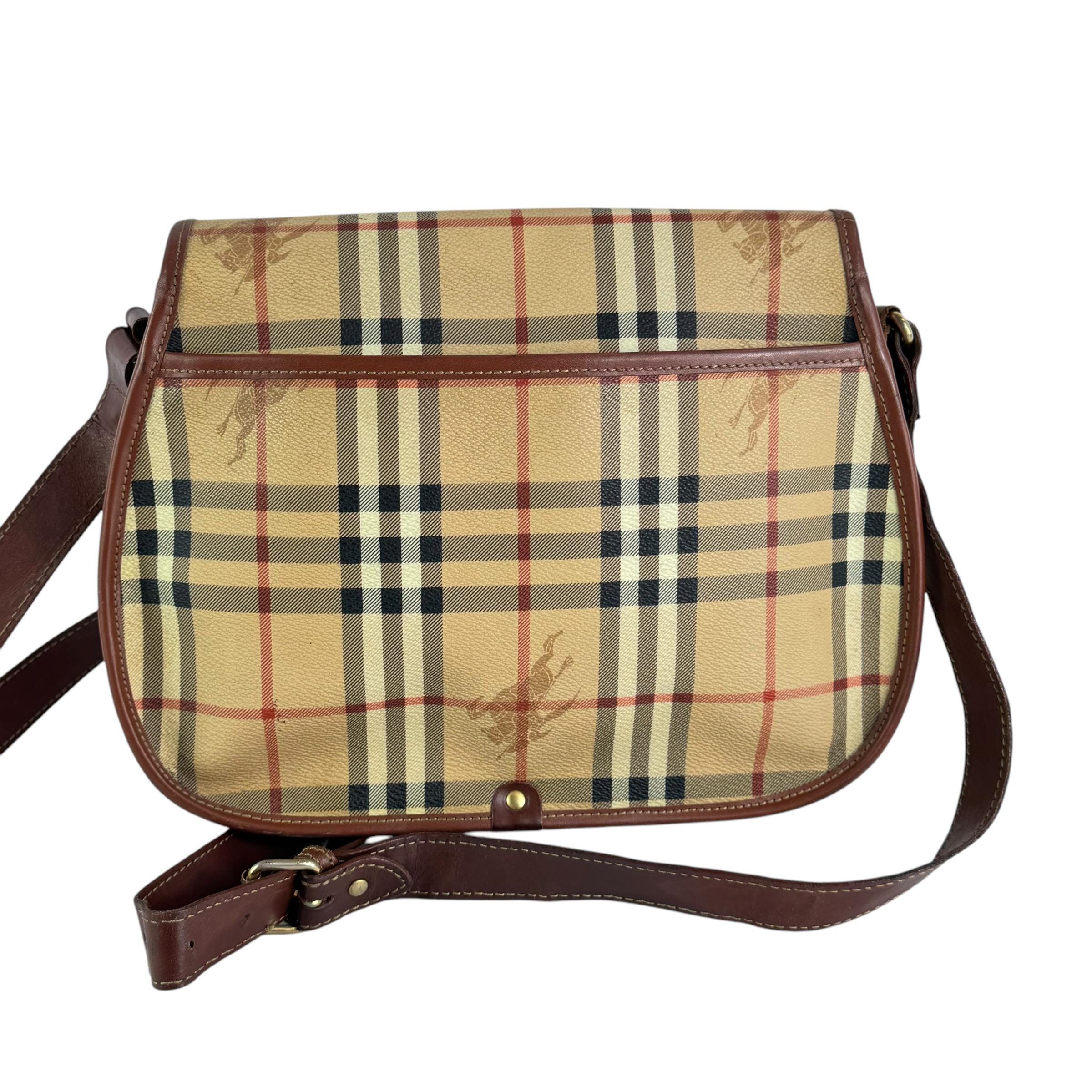 Vintage BURBERRY Multi Canvas Nova Check Haymarket Crossbody