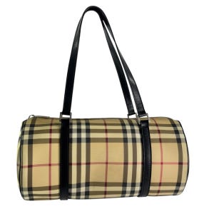 Vintage BURBERRY Multi Coated Canvas Nova Check Barrel Made in Italy