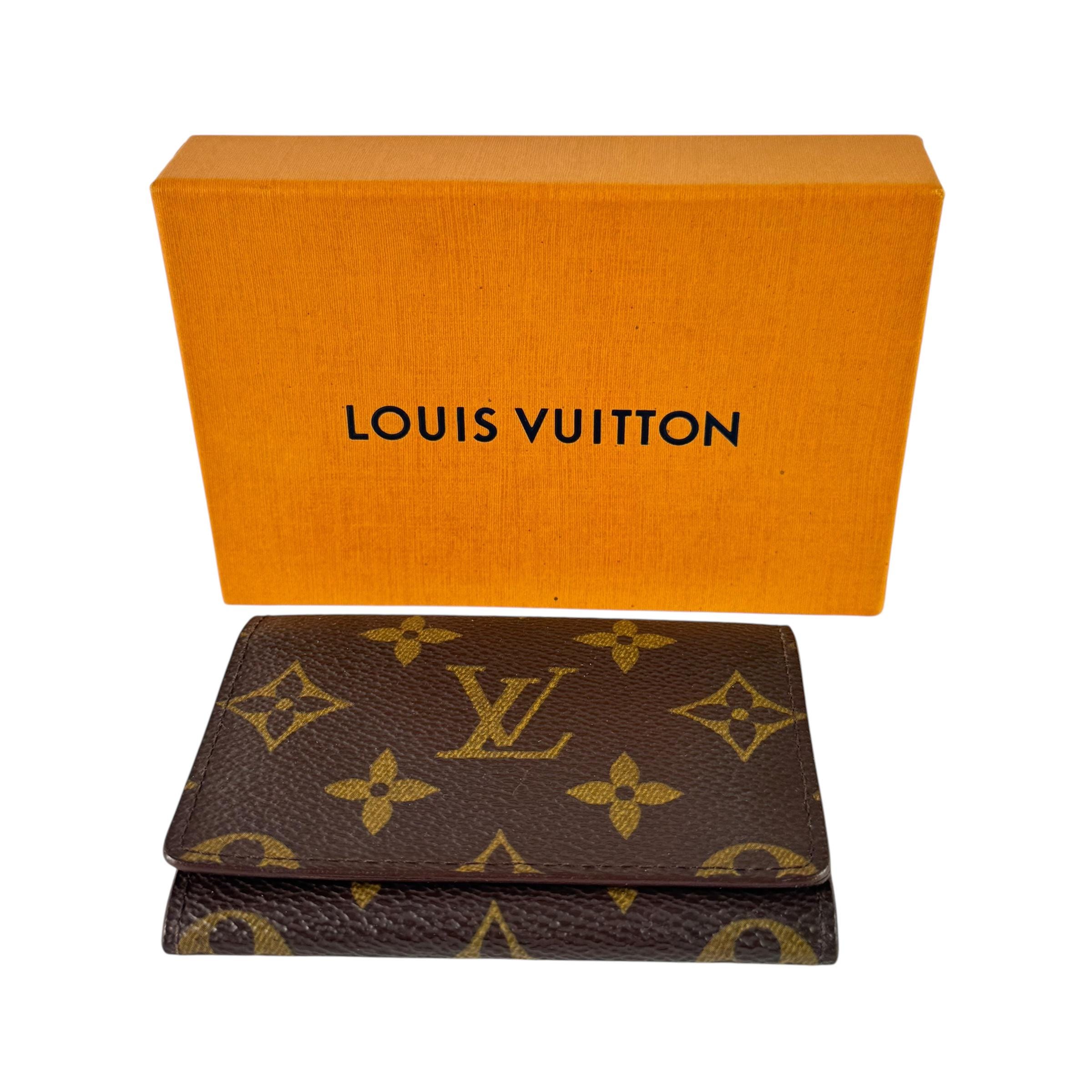 LOUIS VUITTON M62920 Enveloppe Cartes Visite Brown Monogram Made