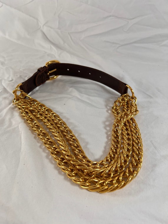 Buy Rare GUCCI Vintage Brown Lizard and Leather Triple  display picture 1