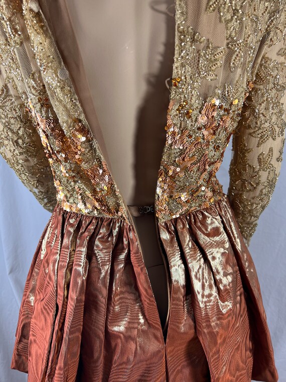 PAUL LOUIS ORRIER Sequins Viscose Metallic Brown … - image 10