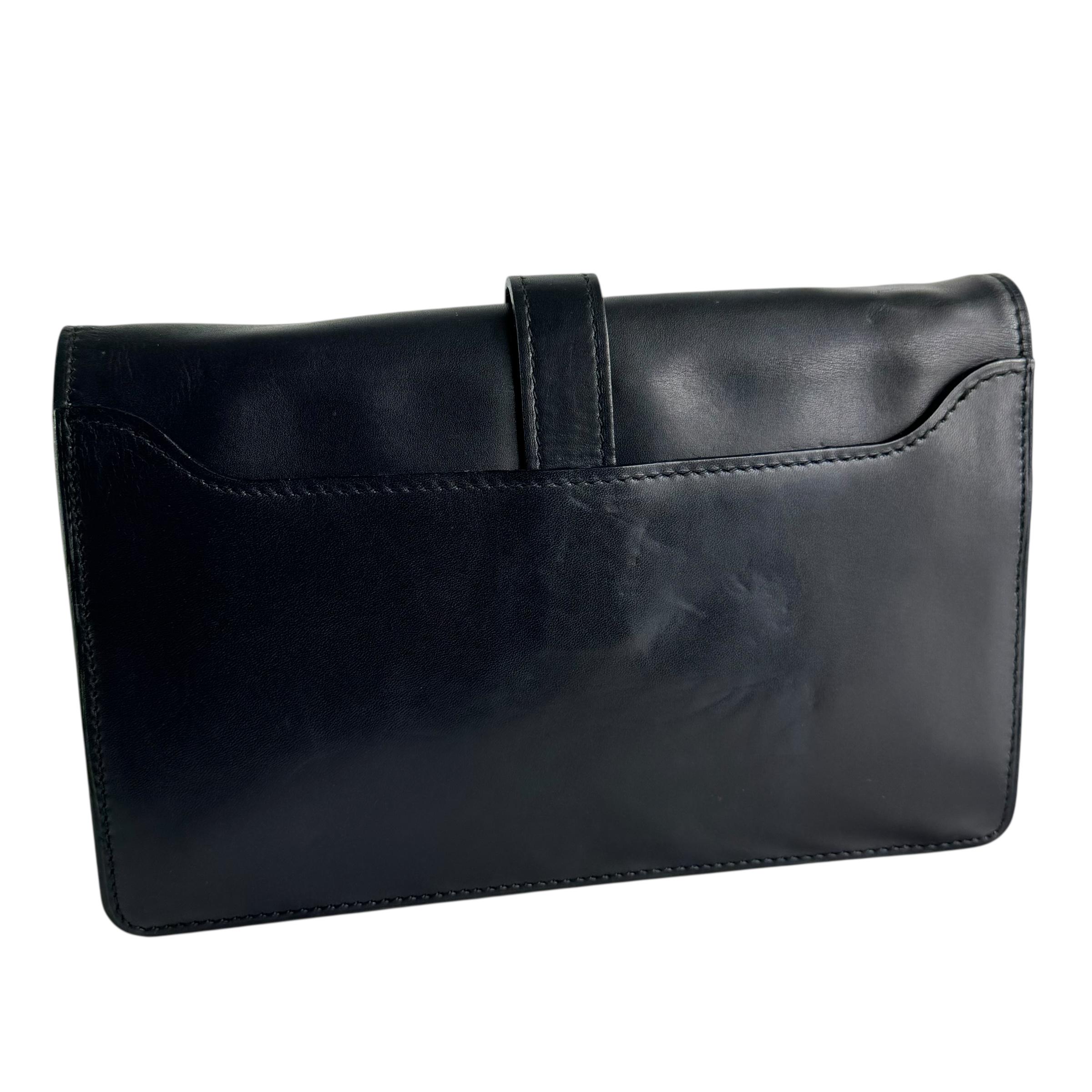 未使用　dunhill 超高級レザー手袋 Made in Italy 9.5 DUNHILL Black Leather Vintage Wristlet Bag Made in France - Etsy