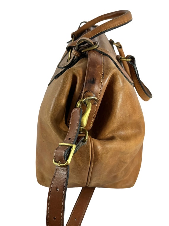 HOLLAND BROTHERS Tan Leather Travel Doctor Duffle… - image 2