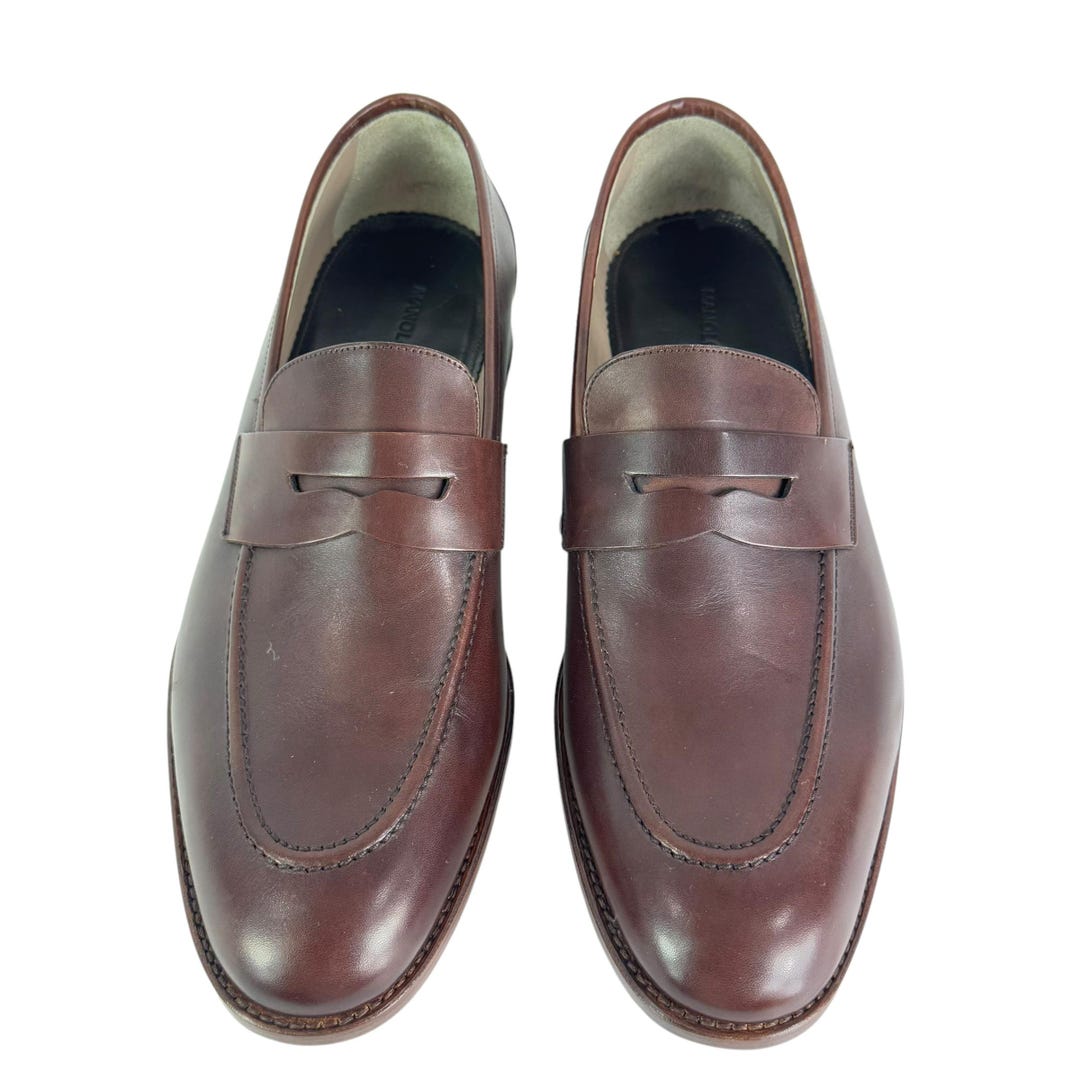 MANOLO BLAHNIK Brown Leather Men display picture 3