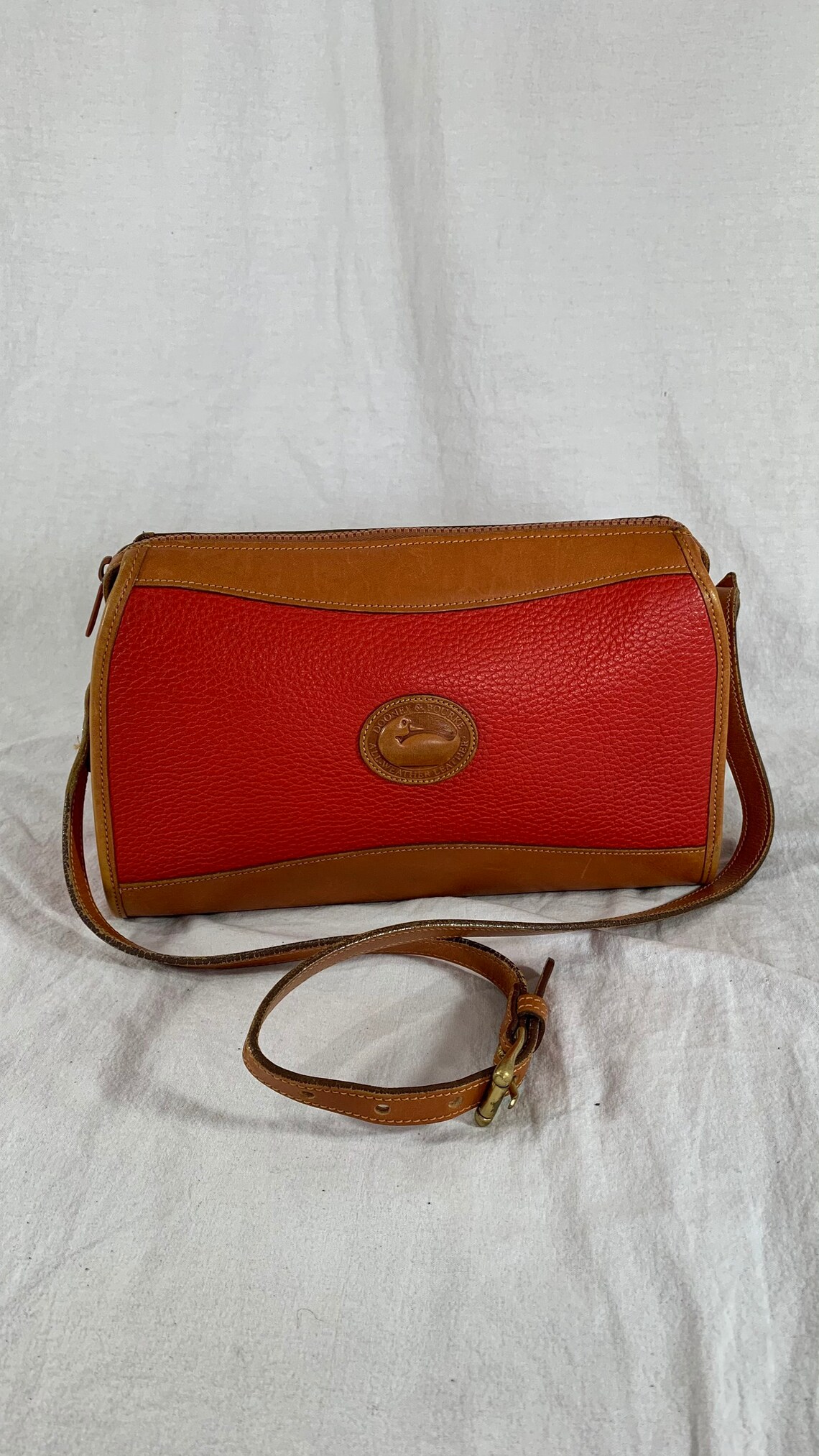 DOONEY and BOURKE Authentic Vintage Red and Tan Leather Etsy