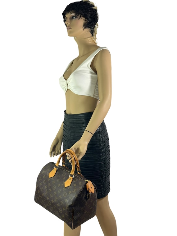 1994 LOUIS VUITTON Brown Canvas Monogram Speedy 30 Handbag