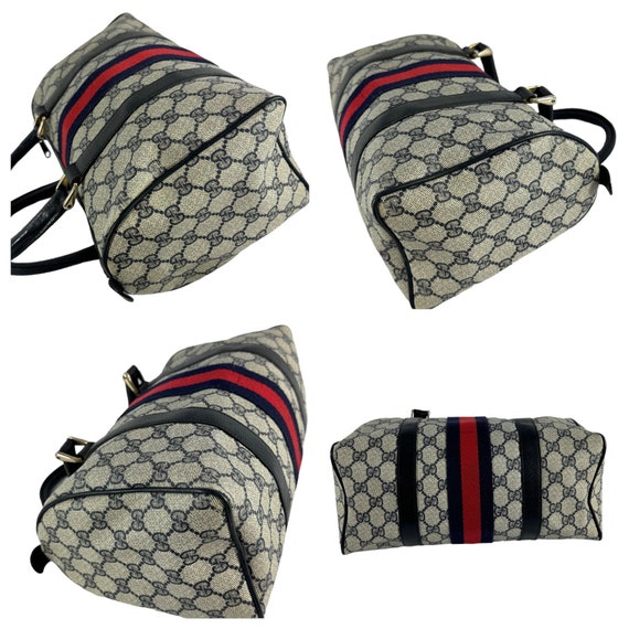 GUCCI Navy Blue Canvas Leather Accessory Collecti… - image 9