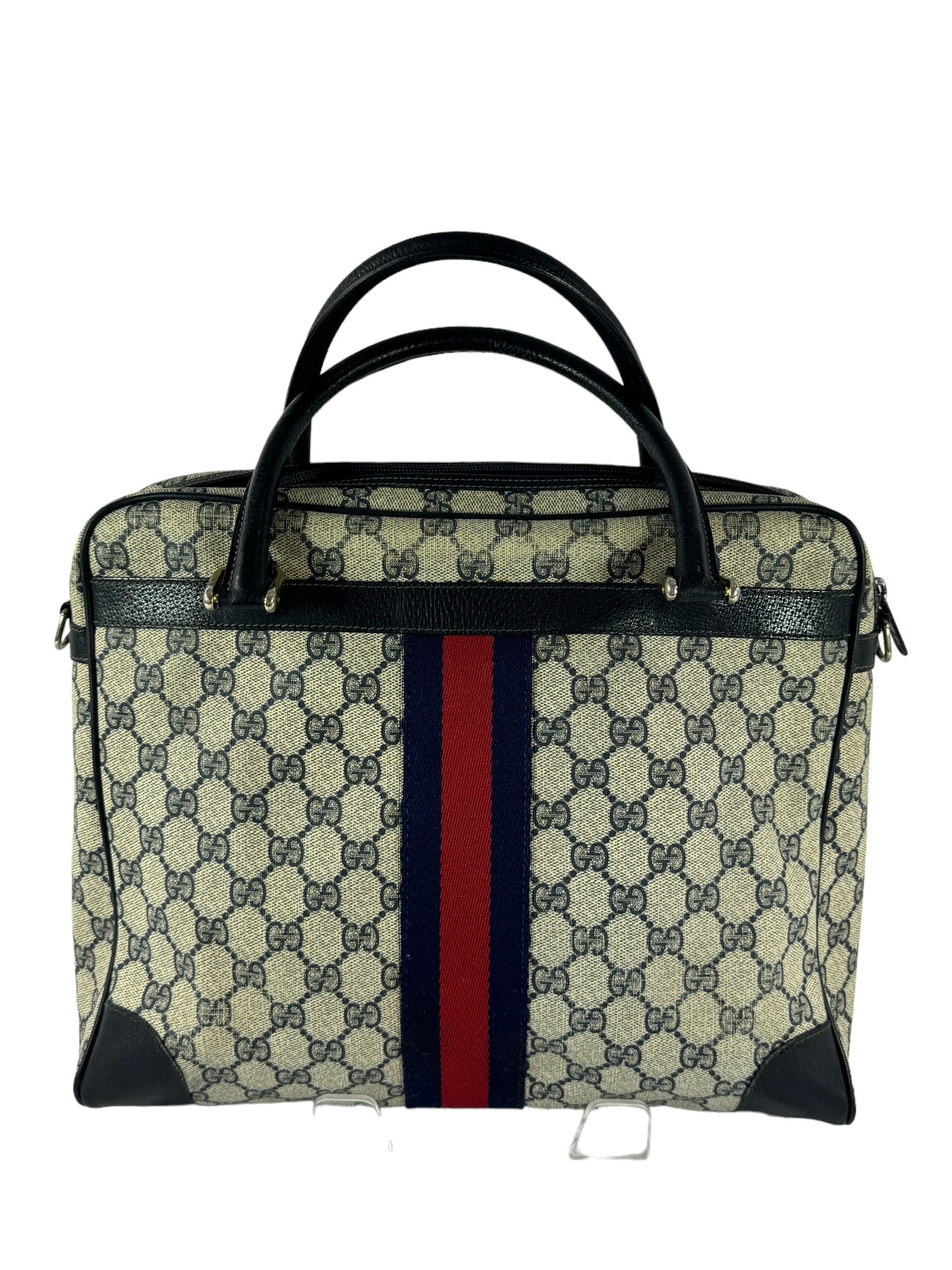 【入手困難・美品】グッチ☆ハンドバッグ GGキャンバス シェリーライン ネイビー 入手困難・美品】グッチ☆ハンドバッグ GGキャンバス シェリーライン