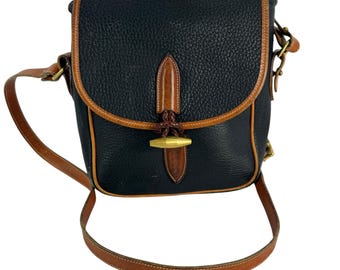 DOONEY & BOURKE Black Leather Loden Crossbody Bag Made in USA