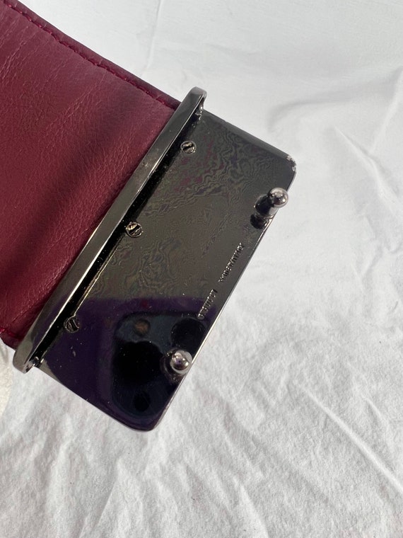 GUCCI Vintage Wide Burgundy Wine Lizard and Leather Women display picture 2