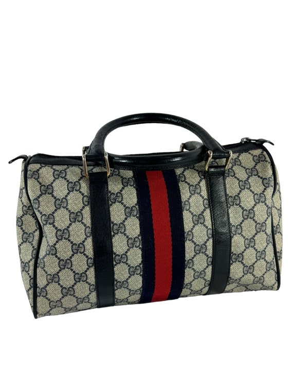 GUCCI Navy Blue Canvas Leather Accessory Collecti… - image 8