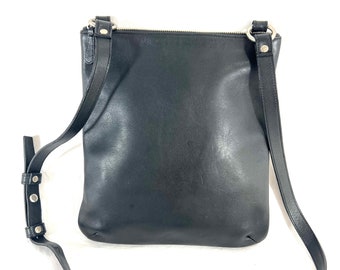 COACH 9457 Zwart lederen Chelsea Slim Crossbody uit de jaren 2000, gemaakt in de Verenigde Staten