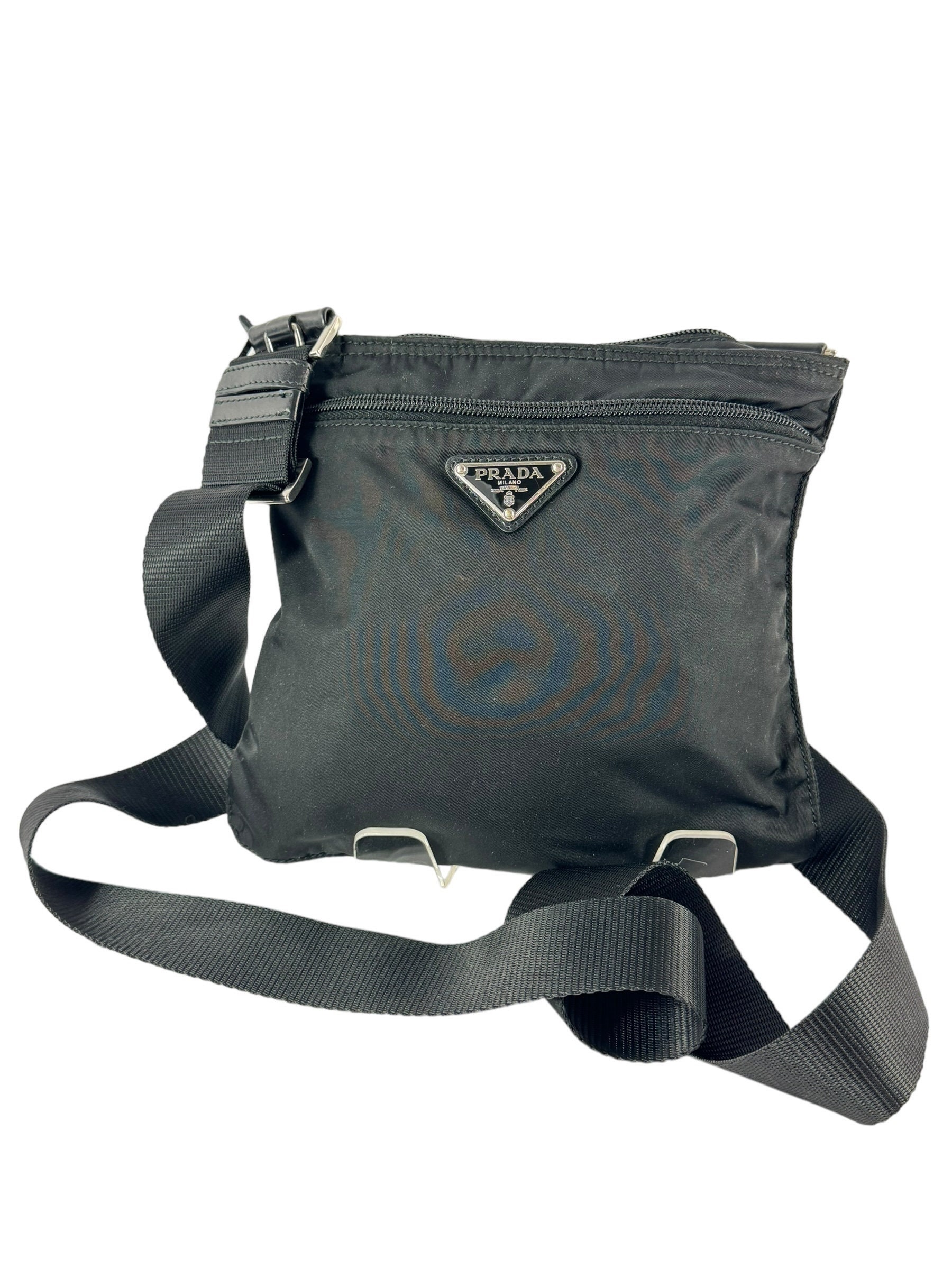 PRADA Milano Tessuto Black Nylon Crossbody Bag Made in Italy Authenticated Etsy Ireland