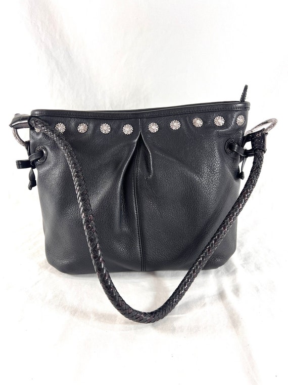 BRIGHTON Black Leather Tote Shoulder Bag