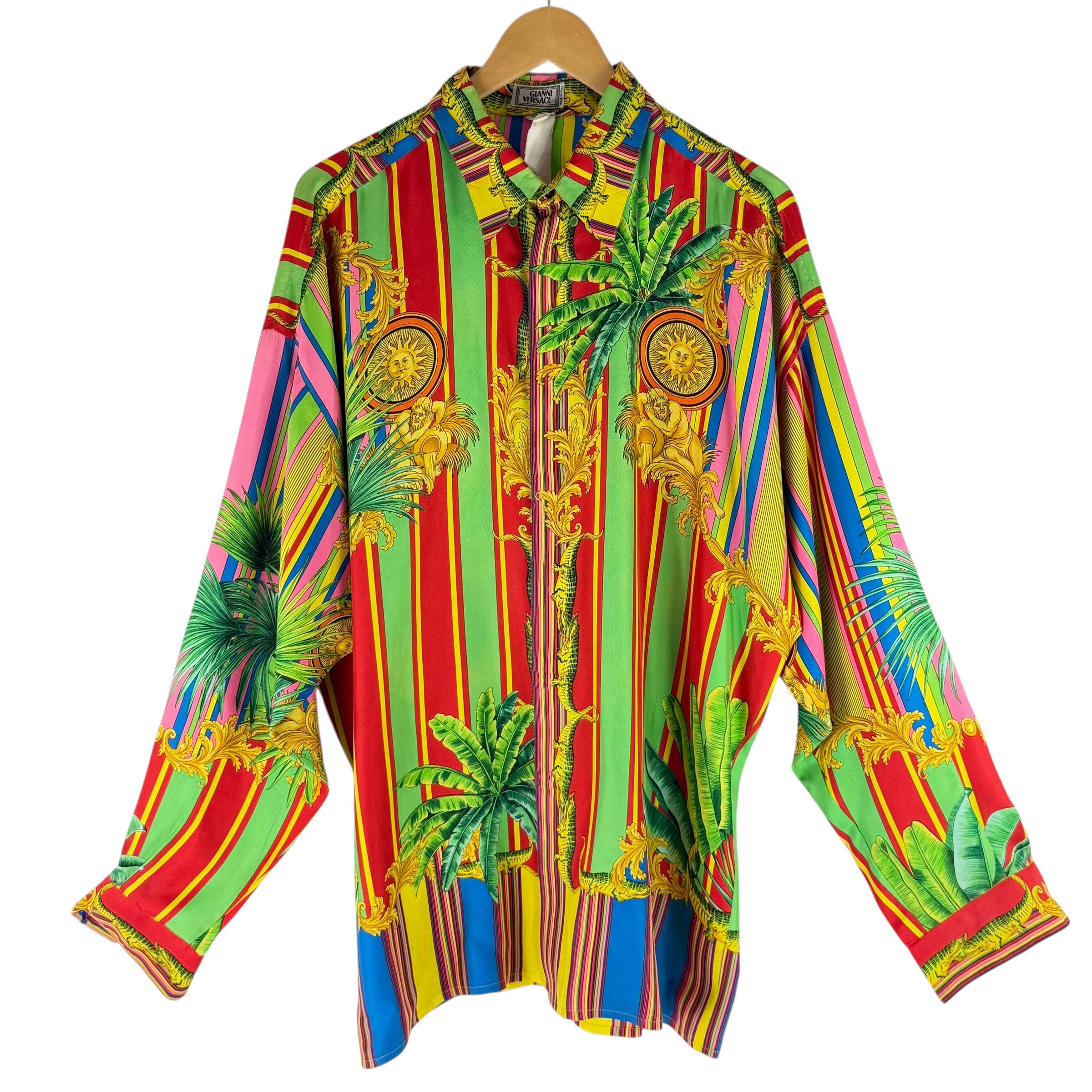 Baroque Mens Vintage Versace Silk Shirts - Etsy