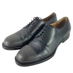 GUCCI Black Leather Studded Men&#39;s Derby Made in Italy Marked as 11 - 11.5 US
