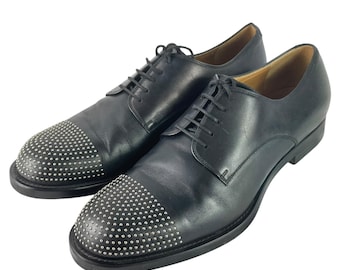 GUCCI Black Leather Studded Men's Derby Made in Italy Marked as 11 - 11.5 US