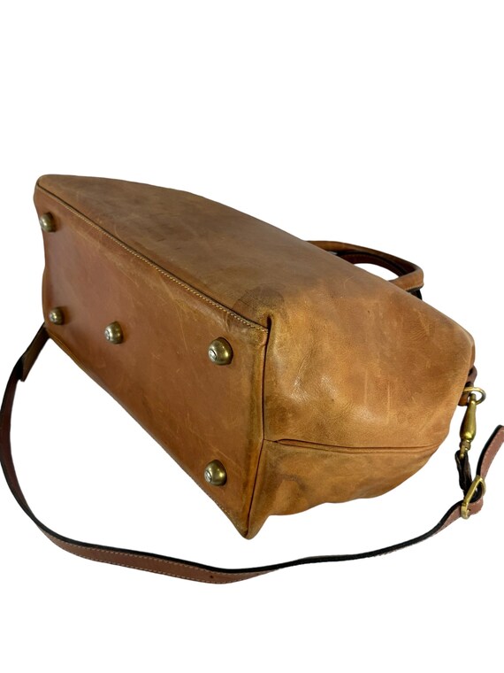 HOLLAND BROTHERS Tan Leather Travel Doctor Duffle… - image 3