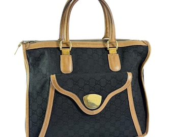 GUCCI Navy Blue Canvas Micro GG Monogram Camera Cross Shoulder Bag