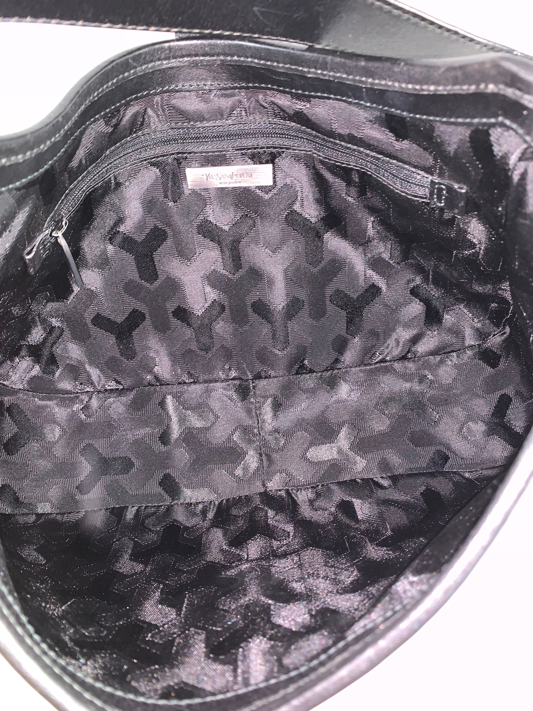 YSL Yves Saint Laurent Black Leather Satchel Shoulder Bag Made | Etsy