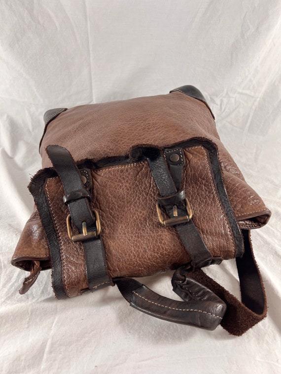 Great Authentic Vintage Two tones Brown Leather R… - image 5