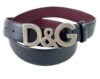 ドルチェ＆ガッバーナ テクスチャードオーバルウッドバックルレザー