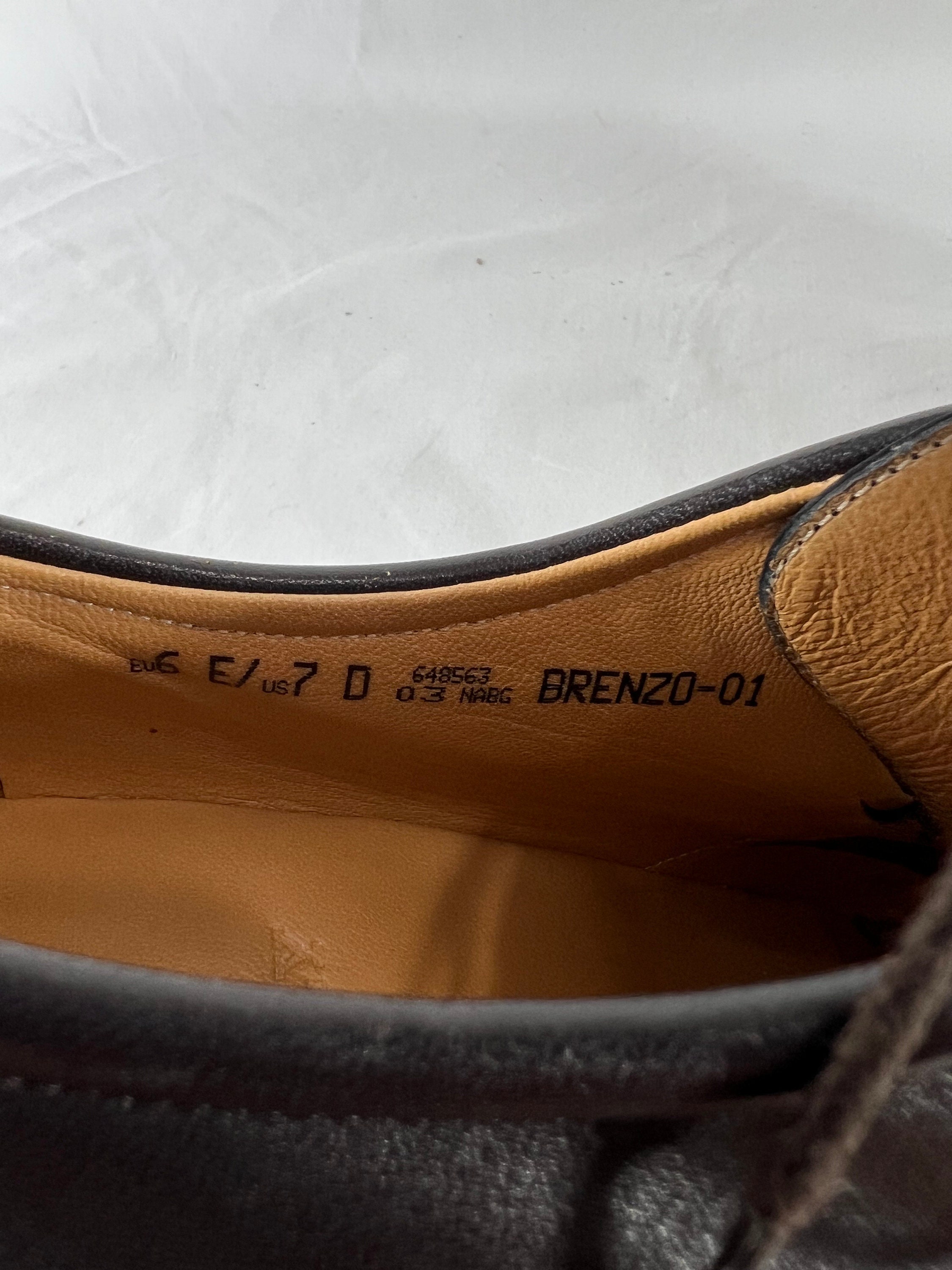 BALLY Brenzo Brown Leather Lace up Dress Shoes Made in 