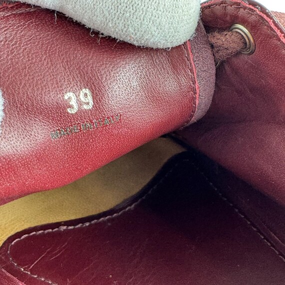 PRADA Brogues Burgundy Patent Leather Women Wingt… - image 9