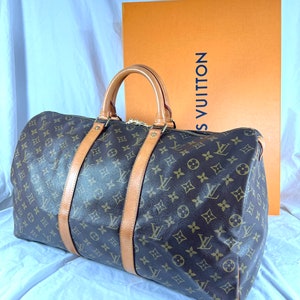 LOUIS VUITTON BORSONE DA VIAGGIO Keepall 55 Con Tracolla. Stampa Monogram