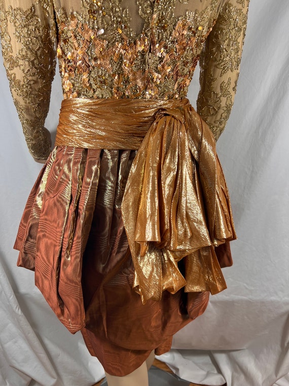 PAUL LOUIS ORRIER Sequins Viscose Metallic Brown … - image 9