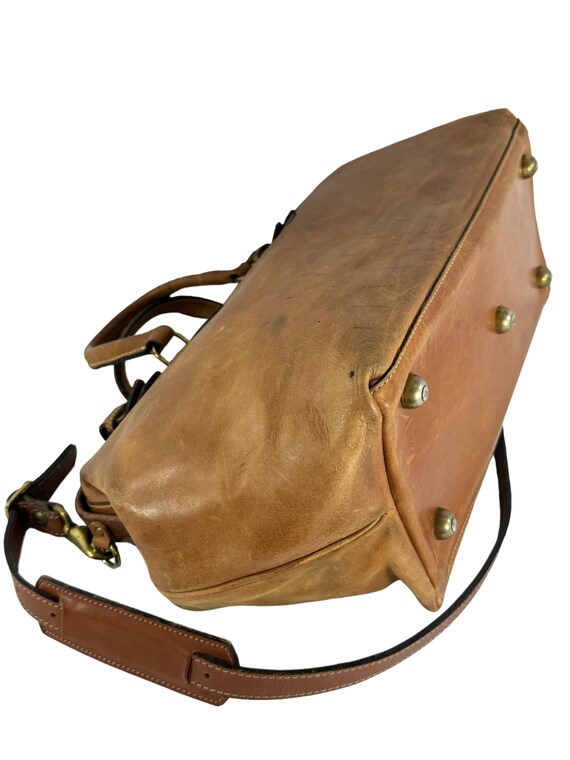 HOLLAND BROTHERS Tan Leather Travel Doctor Duffle… - image 5