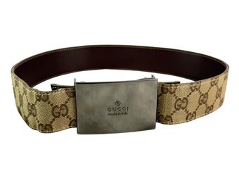 Gucci Vintage Lizard Leather Belt Brown Silver Tone 75/30 Authentic Gucci Distressed Raw Edge Brown Leather Belt  main image 3