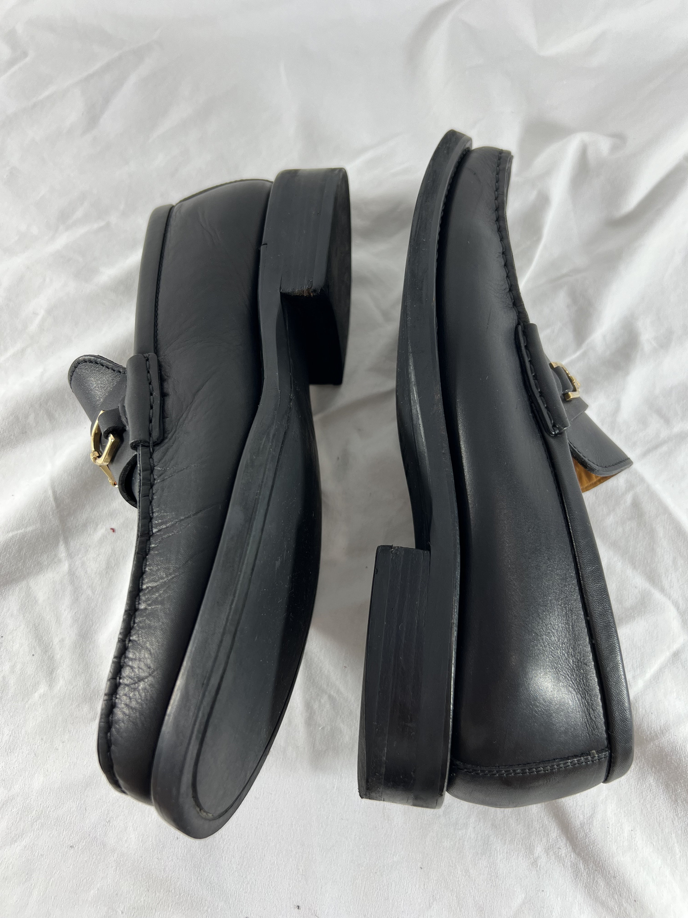 GUCCI Black Leather Horsebit Men Loafers Made in Italy 