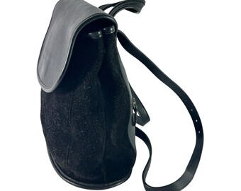 1996 COACH 9016 Black Leather Berkeley Women Backpack Made in the
