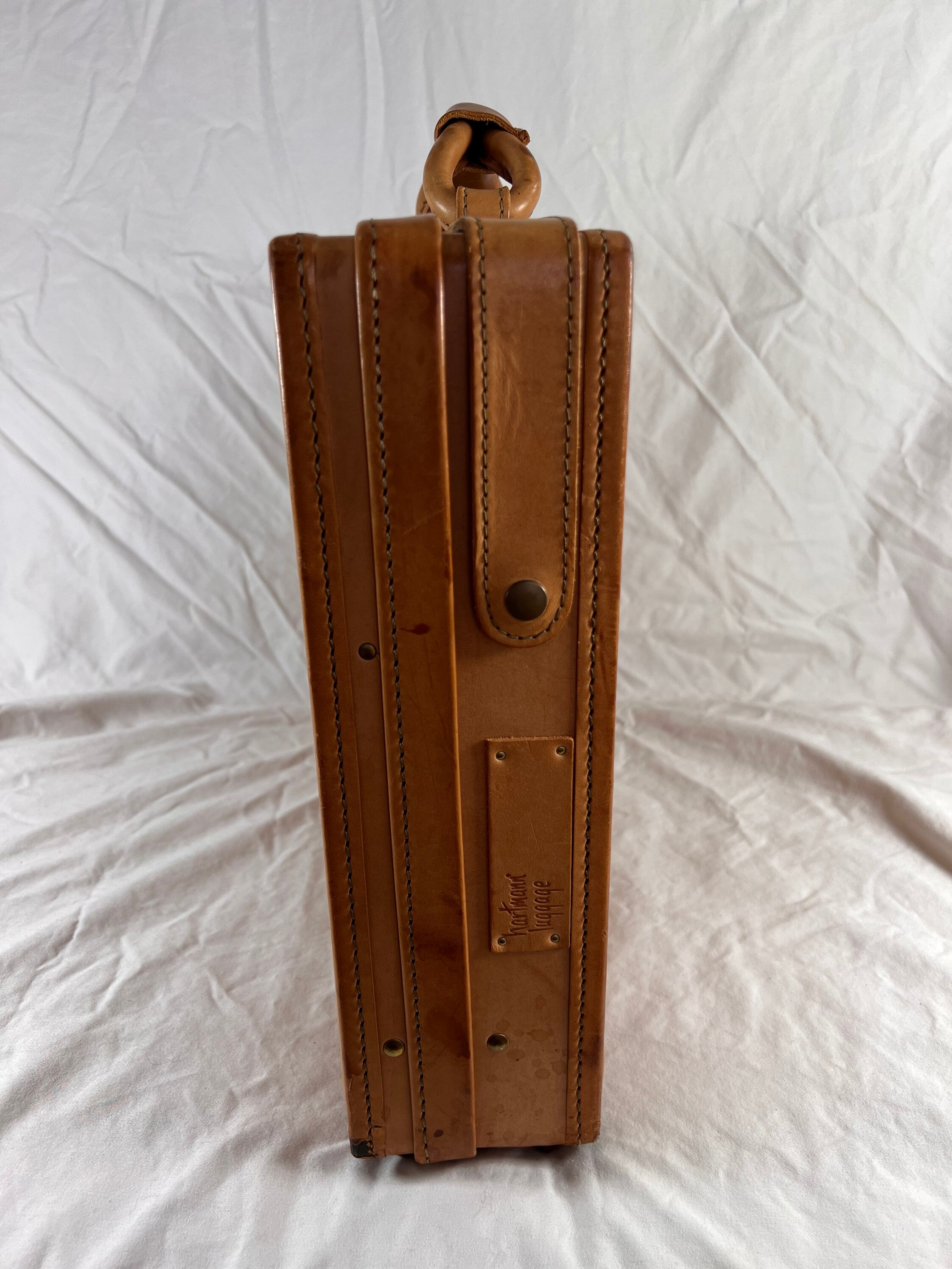 Vintage Hartmann Belting Leather Lock Briefcase Hard Attaché Case - Body  Logic