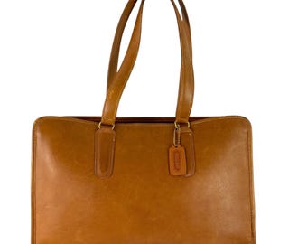 Coach Brown Carry-all Tote 4019 - Vintage Leather Tote Bag
